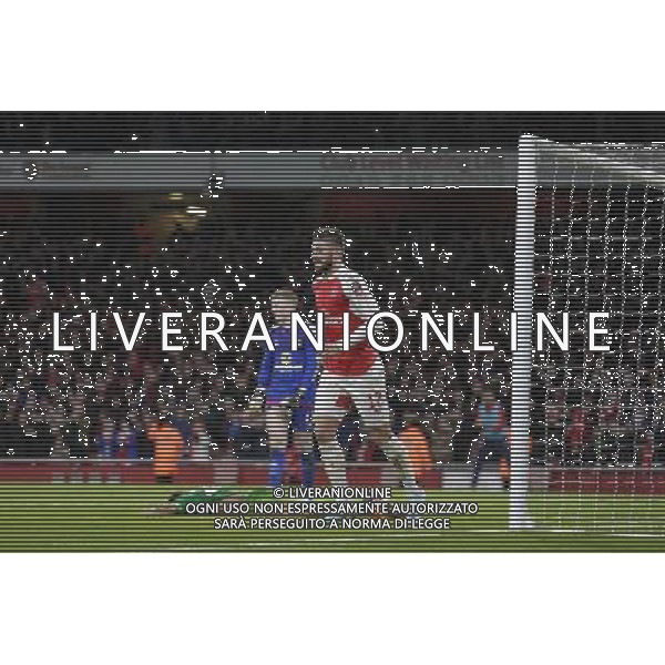 GOAL CELEBRATION - Arsenal\'s Olivier Giroud celebrates scoring his sides third goal Photographer Craig Mercer/CameraSport Football - The FA Cup Third Round - Arsenal v Sunderland - Saturday 9th January 2016 - Emirates Stadium - London © CameraSport - 43 Linden Ave. Countesthorpe. Leicester. England. LE8 5PG - Tel: +44 (0) 116 277 4147 - admin@camerasport.com - www.camerasport.com AG ALDO LIVERANI SAS