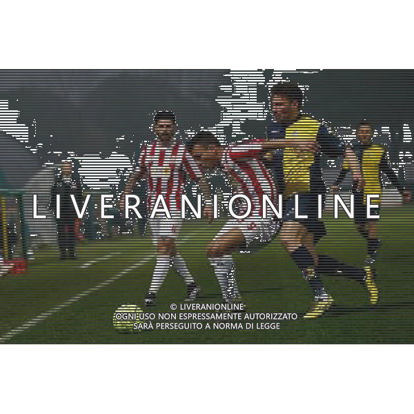 Campionato Lega Pro, Girone B, 17» giornata, SANTARCANGELO vs MACERATESE del 09/01/2016, nella foto, ORLANDO, MARCATO STRETTO, ©CLAUDIO ZAMAGNI/AGENZIA ALDO LIVERANI S.A.S.