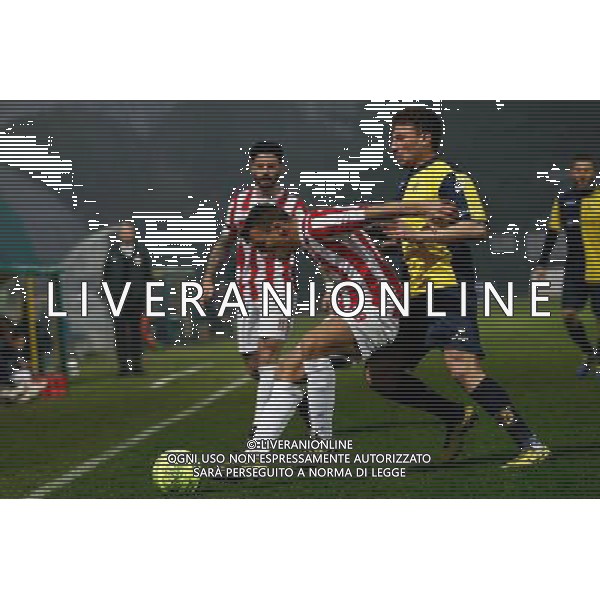 Campionato Lega Pro, Girone B, 17» giornata, SANTARCANGELO vs MACERATESE del 09/01/2016, nella foto, ORLANDO, MARCATO STRETTO, ©CLAUDIO ZAMAGNI/AGENZIA ALDO LIVERANI S.A.S.