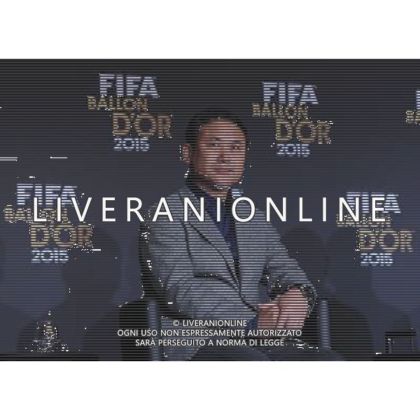 FIFA Ballon d\'Or 2015 Zurigo - 11.01.2016 Nella Foto:Conferenza Stampa nominati per il premio miglior allenatore femminile Norio Sasaki (Giappone) /Ph.Vitez-Ag. Aldo Liverani