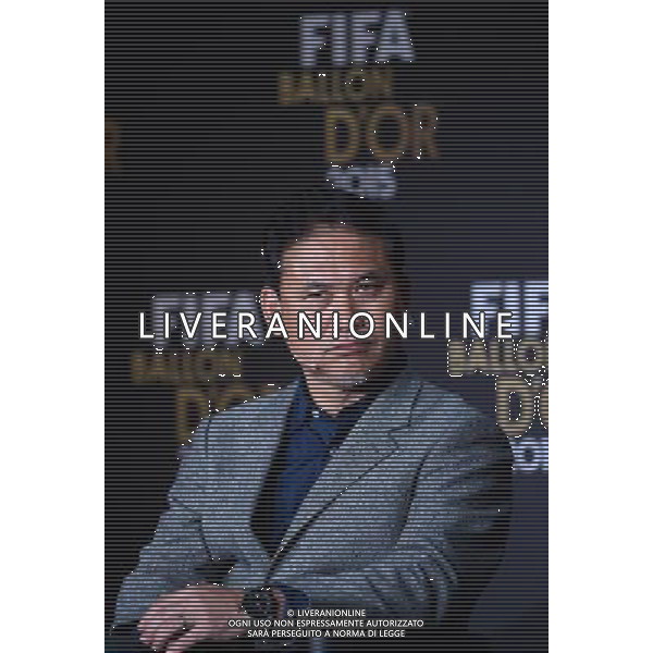 FIFA Ballon d\'Or 2015 Zurigo - 11.01.2016 Nella Foto:Conferenza Stampa nominati per il premio miglior allenatore femminile Norio Sasaki (Giappone) /Ph.Vitez-Ag. Aldo Liverani