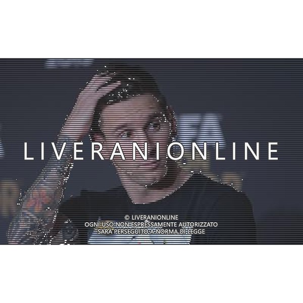 FIFA Ballon d\'Or 2015 Zurigo - 11.01.2016 Nella Foto:Conferenza Stampa per i tre nominati come migliori giocatori Lionel Messi (Argentina) - tatuaggio /Ph.Vitez-Ag. Aldo Liverani