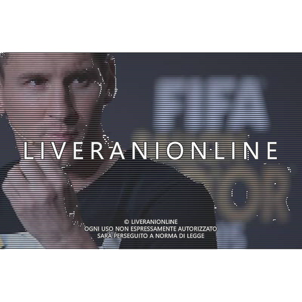 FIFA Ballon d\'Or 2015 Zurigo - 11.01.2016 Nella Foto:Conferenza Stampa per i tre nominati come migliori giocatori Lionel Messi (Argentina) /Ph.Vitez-Ag. Aldo Liverani