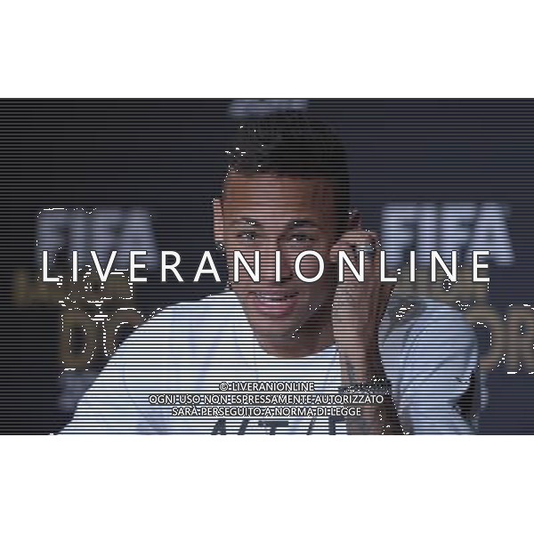 FIFA Ballon d\'Or 2015 Zurigo - 11.01.2016 Nella Foto:Conferenza Stampa per i tre nominati come migliori giocatori Neymar (Brasile) /Ph.Vitez-Ag. Aldo Liverani