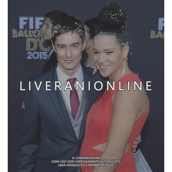 FIFA Ballon d\'Or 2015 Zurigo - 11.01.2016 Nella Foto:Celia Sasic con il marito /Ph.Vitez-Ag. Aldo Liverani