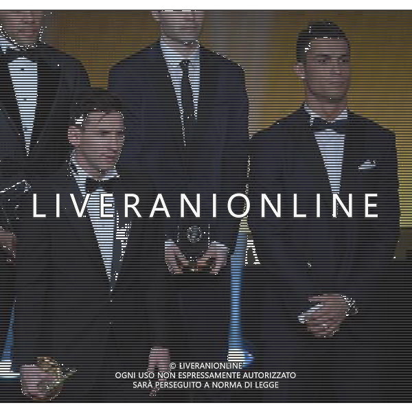 FIFA Ballon d\'Or 2015 Zurigo - 11.01.2016 Nella Foto: cristiano ronaldo e lionel messi /Ph.Vitez-Ag. Aldo Liverani