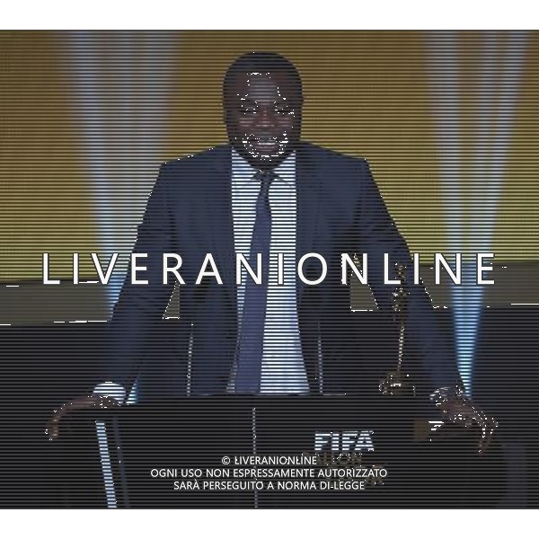 FIFA Ballon d\'Or 2015 Zurigo - 11.01.2016 Nella Foto:premio fair play a asamoah dello shalke /Ph.Vitez-Ag. Aldo Liverani