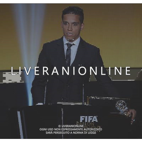 FIFA Ballon d\'Or 2015 Zurigo - 11.01.2016 Nella Foto: wendell lira premio puskas /Ph.Vitez-Ag. Aldo Liverani