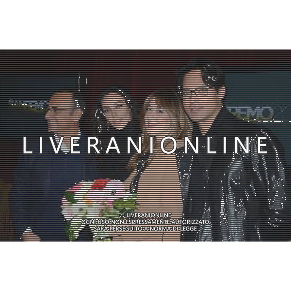 Conferenza stampa di presentazione del 66mo Festival di Sanremo 12 Gennaio 2016 nella foto: Virginia Raffaele, Carlo Conti, Madalina Ghenea, Gabriel Garko ©Gazzaniga / AGENZIA ALDO LIVERANI SAS