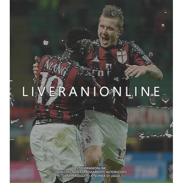 Coppa Italia TIM Cup 2015/2016 Quarti di Finale Milano - 13.01.2016 Milan-Carpi Nella Foto:niang esulta con kucka /Ph.Vitez-Ag. Aldo Liverani