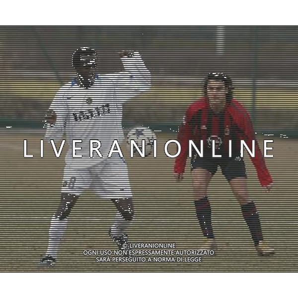 SETTIMO MILANESE 16/02/2005 MILAN-INTER COPPA ITALIA PRIMAVERA NELLA FOTO: DIARRA ABDOULAYE E PIAZZA FEDERICO FOTO BARATTINI ALEXANDRO/AG. ALDO LIVERANI