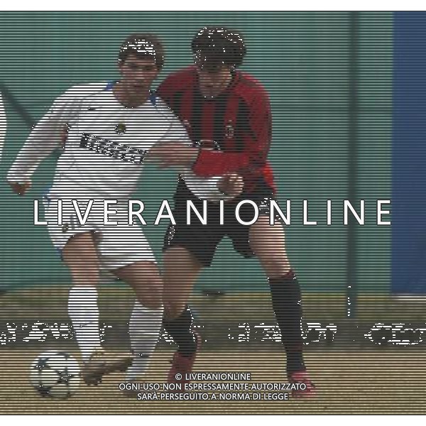 SETTIMO MILANESE 16/02/2005 MILAN-INTER COPPA ITALIA PRIMAVERA NELLA FOTO: MOMENTE\' MATTEO E IZECSON RODRIGO DOS SANTOS LEITE FOTO BARATTINI ALEXANDRO/AG. ALDO LIVERANI