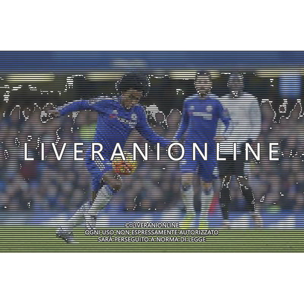 Chelsea\'s Willian in action during todays match Photographer Craig Mercer/CameraSport Football - Barclays Premiership - Chelsea v Everton - Saturday 16th January 2016 - Stamford Bridge - London © CameraSport - 43 Linden Ave. Countesthorpe. Leicester. England. LE8 5PG - Tel: +44 (0) 116 277 4147 - admin@camerasport.com - www.camerasport.com AG ALDO LIVERANI SAS