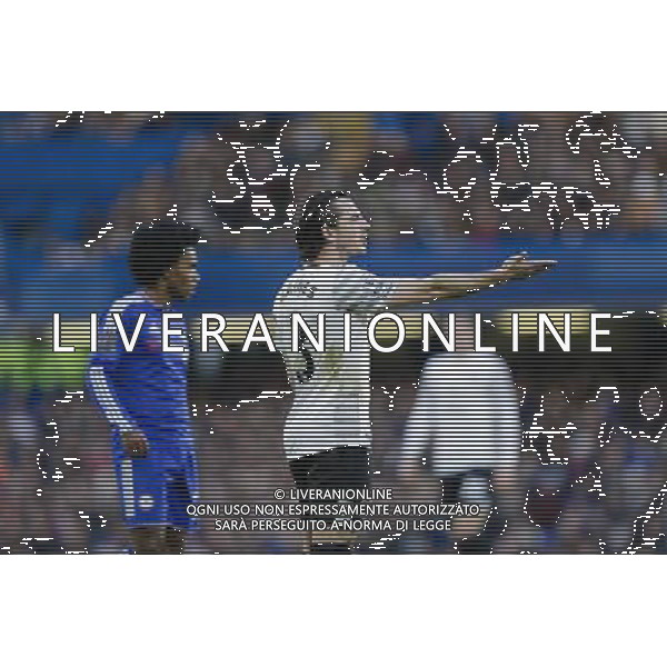 Everton\'s Leighton Baines reacts Photographer Craig Mercer/CameraSport Football - Barclays Premiership - Chelsea v Everton - Saturday 16th January 2016 - Stamford Bridge - London © CameraSport - 43 Linden Ave. Countesthorpe. Leicester. England. LE8 5PG - Tel: +44 (0) 116 277 4147 - admin@camerasport.com - www.camerasport.com AG ALDO LIVERANI SAS