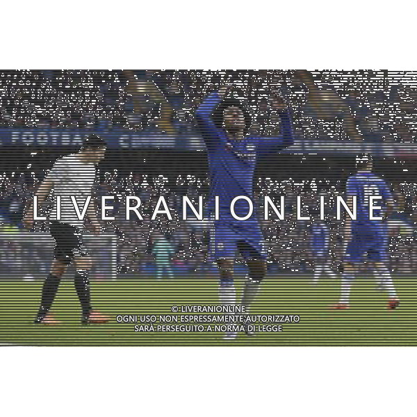 Chelsea\'s Willian reacts Photographer Craig Mercer/CameraSport Football - Barclays Premiership - Chelsea v Everton - Saturday 16th January 2016 - Stamford Bridge - London © CameraSport - 43 Linden Ave. Countesthorpe. Leicester. England. LE8 5PG - Tel: +44 (0) 116 277 4147 - admin@camerasport.com - www.camerasport.com AG ALDO LIVERANI SAS