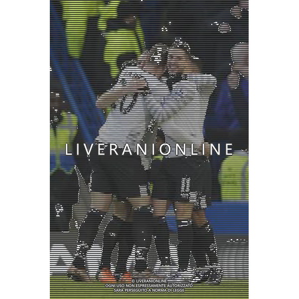 GOAL CELEBRATION - Everton players celebrate going 0-1 up after a John Terry own goal Photographer Craig Mercer/CameraSport Football - Barclays Premiership - Chelsea v Everton - Saturday 16th January 2016 - Stamford Bridge - London © CameraSport - 43 Linden Ave. Countesthorpe. Leicester. England. LE8 5PG - Tel: +44 (0) 116 277 4147 - admin@camerasport.com - www.camerasport.com AG ALDO LIVERANI SAS