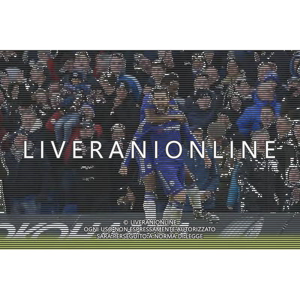 GOAL CELEBRATION - Chelsea\'s Cesc Fabregas scores his sides equalising goal to make the score 2-2 with team mate Mikel John Obi Photographer Craig Mercer/CameraSport Football - Barclays Premiership - Chelsea v Everton - Saturday 16th January 2016 - Stamford Bridge - London © CameraSport - 43 Linden Ave. Countesthorpe. Leicester. England. LE8 5PG - Tel: +44 (0) 116 277 4147 - admin@camerasport.com - www.camerasport.com AG ALDO LIVERANI SAS