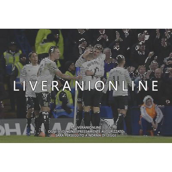 GOAL CELEBRATION - Everton players celebrate their third goal Photographer Craig Mercer/CameraSport Football - Barclays Premiership - Chelsea v Everton - Saturday 16th January 2016 - Stamford Bridge - London © CameraSport - 43 Linden Ave. Countesthorpe. Leicester. England. LE8 5PG - Tel: +44 (0) 116 277 4147 - admin@camerasport.com - www.camerasport.com AG ALDO LIVERANI SAS