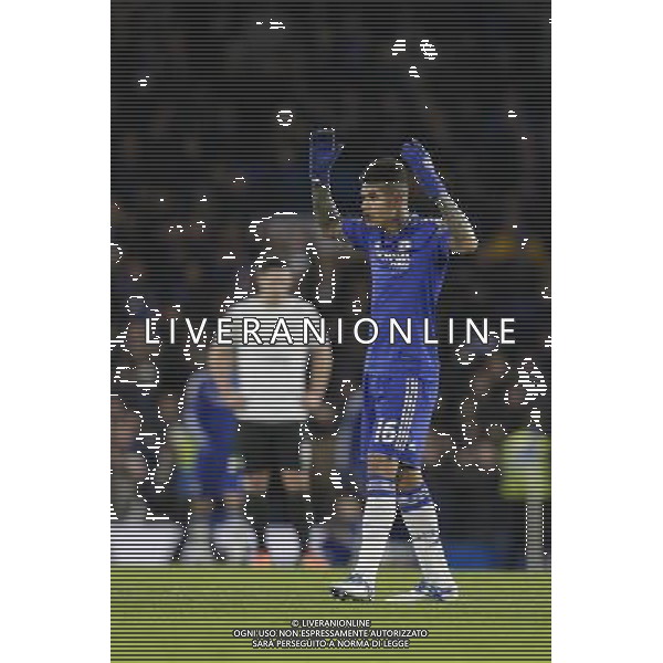 Chelsea\'s Kenedy asks the crowd to celebrate louder after his side score the equalising goal to make it 3-3 Photographer Craig Mercer/CameraSport Football - Barclays Premiership - Chelsea v Everton - Saturday 16th January 2016 - Stamford Bridge - London © CameraSport - 43 Linden Ave. Countesthorpe. Leicester. England. LE8 5PG - Tel: +44 (0) 116 277 4147 - admin@camerasport.com - www.camerasport.com AG ALDO LIVERANI SAS