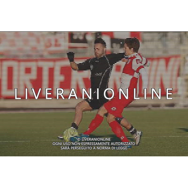 Campionato Lega Pro, Girone B, 18Âª giornata, RIMINI vs TUTTOCUOIO del 17/01/2016, nella foto: MARCHETTI E BARITI, DUELLANNO PER LA PALLA, Â©CLAUDIO ZAMAGNI/AGENZIA ALDO LIVERANI S.A.S.
