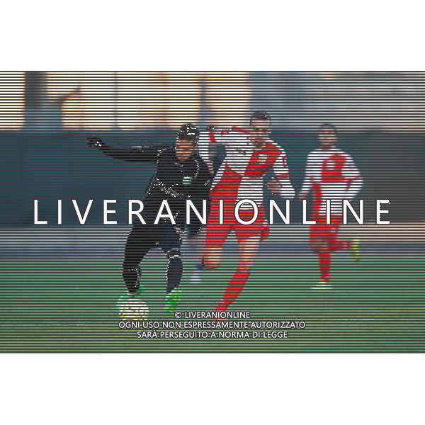 Campionato Lega Pro, Girone B, 18Âª giornata, RIMINI vs TUTTOCUOIO del 17/01/2016, nella foto: MASAIA E VARRUTI, IN AZIONE, Â©CLAUDIO ZAMAGNI/AGENZIA ALDO LIVERANI S.A.S.