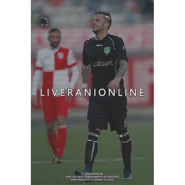 Campionato Lega Pro, Girone B, 18Âª giornata, RIMINI vs TUTTOCUOIO del 17/01/2016, nella foto: CALVANO SIMONE, SOFFERENTE, Â©CLAUDIO ZAMAGNI/AGENZIA ALDO LIVERANI S.A.S.