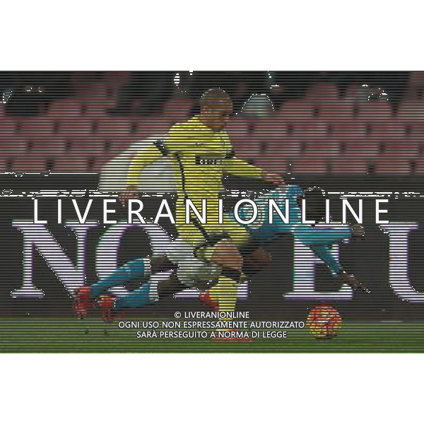 NAPOLI - INTER COPPA ITALIA TIM CUP 19 GENNAIO 2016 NELLA FOTO MIRANDA, KOULIBALY ©MOSCA/ AGENZIA ALDO LIVERANI SAS