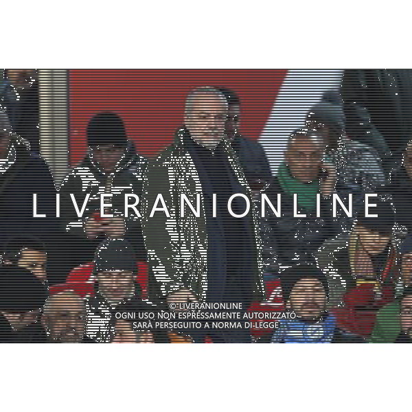 NAPOLI - INTER COPPA ITALIA TIM CUP 19 GENNAIO 2016 NELLA FOTO AURELIO DE LAURENTIIS IN TRIBUNA ©MOSCA/ AGENZIA ALDO LIVERANI SAS