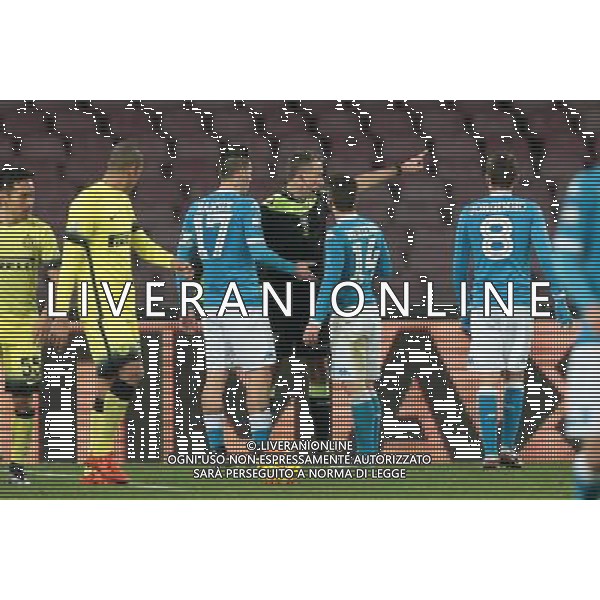 NAPOLI INTER COPPA ITALIA 19-01-2016 NELLA FOTO: ESPULSIONE MERTENS FOTO MOSCA-AG.LIVERANI