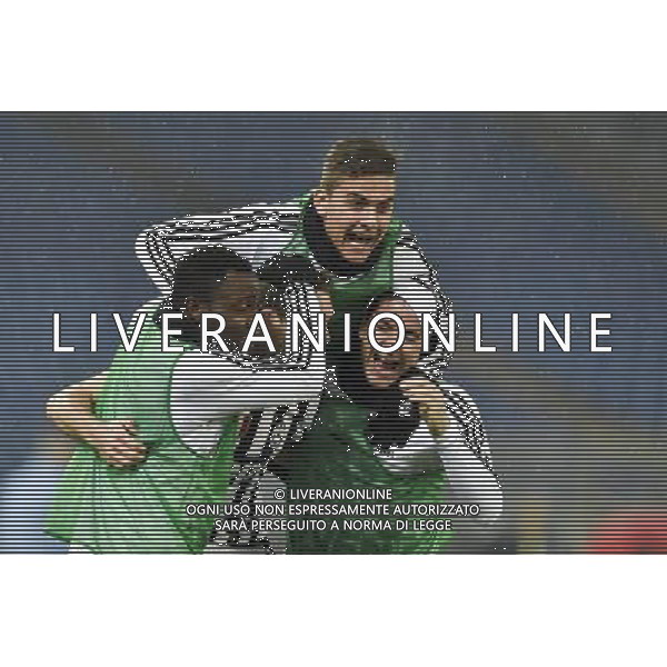 TIM CUP 2015-2016 Quarti di finale - Roma - 20.01.2016 - Stadio Olimpico - SS Lazio vs Juventus - nella foto: Esultanza giocatori Juventus / Ph.Corradetti - AG. Aldo Liverani Sas / AGENZIA ALDO LIVERANI SAS