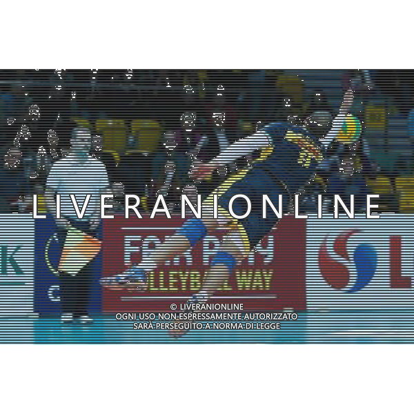 Gdynia, Gdynia Arena 21.01.2016 PLUSLIGA PLPS SIATKOWKA LIGA MISTRZOW CEV MEZCZYZN LOTOS TREFL GDANSK MECZ Lotos Trefl Gdansk vs DHL Modena CEV VOLLEYBALL CHAMPIONS LEAGUE GAME Lotos Trefl Gdansk vs DHL Modena NZ earvin ngapeth , FOT. WOJCIECH FIGURSKI / 058sport.pl / NEWSPIX.PL --- Newspix.pl / AGENZIA ALDO LIVERANI SAS - ITALY ONLY EDITORIAL USE ONLY