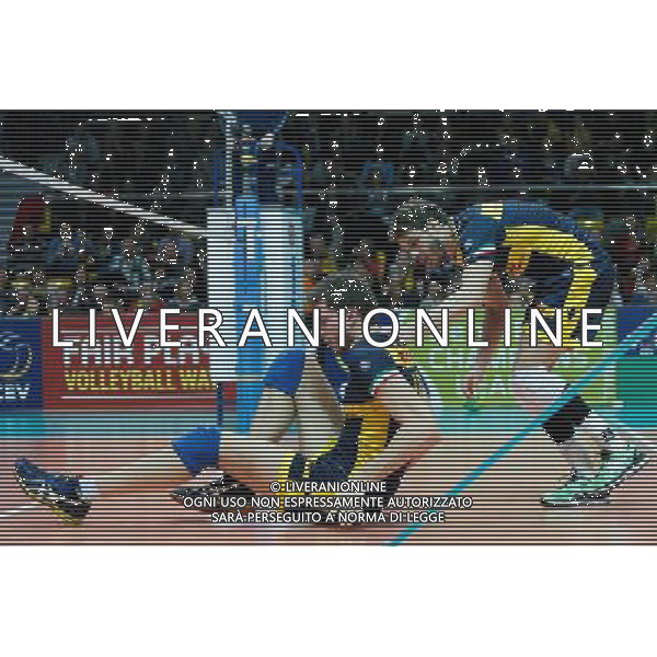 Gdynia, Gdynia Arena 21.01.2016 PLUSLIGA PLPS SIATKOWKA LIGA MISTRZOW CEV MEZCZYZN LOTOS TREFL GDANSK MECZ Lotos Trefl Gdansk vs DHL Modena CEV VOLLEYBALL CHAMPIONS LEAGUE GAME Lotos Trefl Gdansk vs DHL Modena NZ matteo piano , kontuzja injury , FOT. WOJCIECH FIGURSKI / 058sport.pl / NEWSPIX.PL --- Newspix.pl / AGENZIA ALDO LIVERANI SAS - ITALY ONLY EDITORIAL USE ONLY
