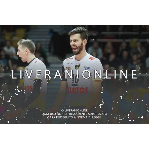 Gdynia, Gdynia Arena 21.01.2016 PLUSLIGA PLPS SIATKOWKA LIGA MISTRZOW CEV MEZCZYZN LOTOS TREFL GDANSK MECZ Lotos Trefl Gdansk vs DHL Modena CEV VOLLEYBALL CHAMPIONS LEAGUE GAME Lotos Trefl Gdansk vs DHL Modena NZ radosc celebration , bartosz gawryszewski , FOT. WOJCIECH FIGURSKI / 058sport.pl / NEWSPIX.PL --- Newspix.pl / AGENZIA ALDO LIVERANI SAS - ITALY ONLY EDITORIAL USE ONLY