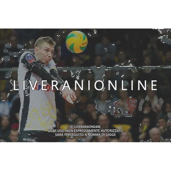 Gdynia, Gdynia Arena 21.01.2016 PLUSLIGA PLPS SIATKOWKA LIGA MISTRZOW CEV MEZCZYZN LOTOS TREFL GDANSK MECZ Lotos Trefl Gdansk vs DHL Modena CEV VOLLEYBALL CHAMPIONS LEAGUE GAME Lotos Trefl Gdansk vs DHL Modena NZ damian schulz , FOT. WOJCIECH FIGURSKI / 058sport.pl / NEWSPIX.PL --- Newspix.pl / AGENZIA ALDO LIVERANI SAS - ITALY ONLY EDITORIAL USE ONLY