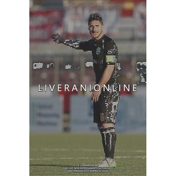 Campionato Lega Pro, Girone B, 18» giornata, RIMINI vs TUTTOCUOIO del 17/01/2016, nella foto: IL CAPITANO FALIVENA ROBERTO, A BRACCIO TESO, ©CLAUDIO ZAMAGNI/AGENZIA ALDO LIVERANI S.A.S.
