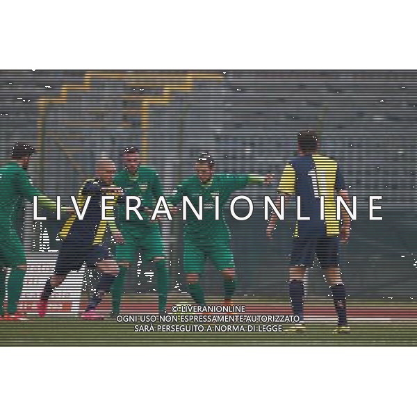 Campionato Lega Pro, Girone B, 19» giornata, SANTARCANGELO vs CARRARESE del 23/01/2016, nella foto: CAVION E ILARI, SULLA PALLA,©CLAUDIO ZAMAGNI/AGENZIA ALDO LIVERANI S.A.S.