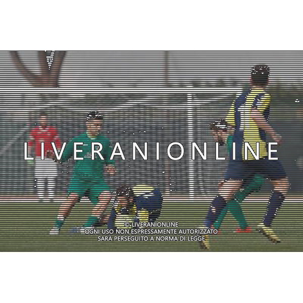 Campionato Lega Pro, Girone B, 19» giornata, SANTARCANGELO vs CARRARESE del 23/01/2016, nella foto: VENITUCCI, CADE SULLA PALLA, BRACCATO DA ERPEN, ©CLAUDIO ZAMAGNI/AGENZIA ALDO LIVERANI S.A.S.