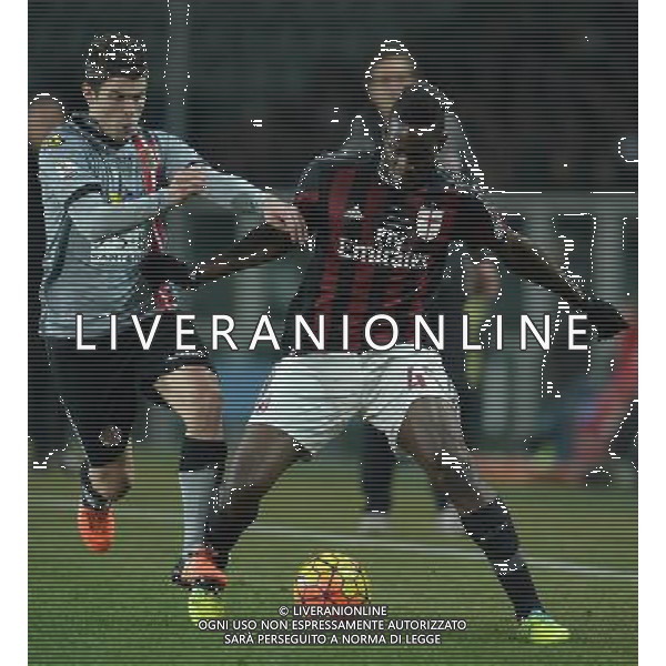 Coppa Italia TIM Cup 2015/2016 Semifinale Andata Torino - 26.01.2016 Alessandria-Milan Nella Foto:mario balotelli e gianluca nicco /Ph.Vitez-Ag. Aldo Liverani