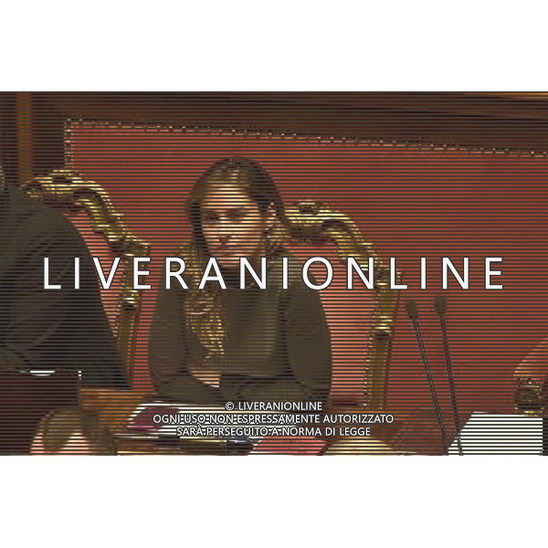 Discussione della mozione di sfiducia al Governo Renzi - Palazzo Madama - Roma - 27.01.2016 nella foto: Maria Elena Boschi / Ph.Corradetti - Ag. Aldo Liverani Sas 