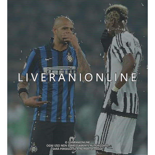 Coppa Italia TIM Cup 2015/2016 Semifinale Andata Torino - 27.01.2016 Juventus-Inter Nella Foto:Felipe Melo-Paul Pogba /Ph.Vitez-Ag. Aldo Liverani