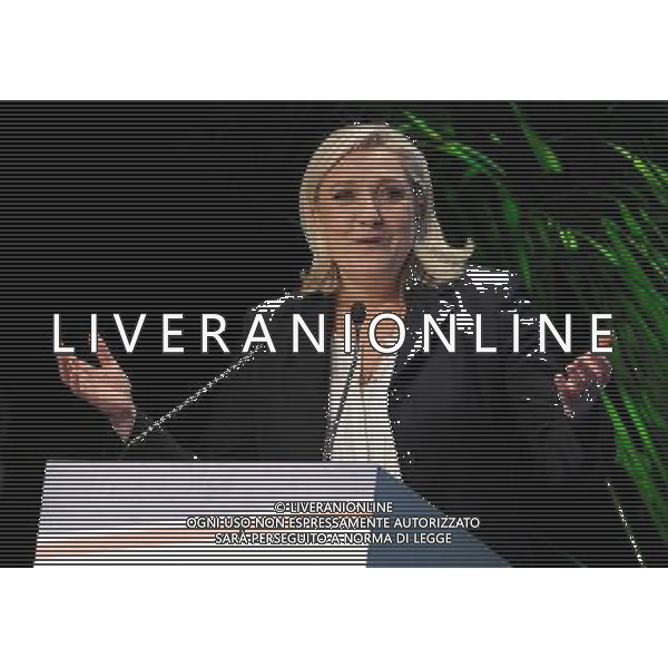 Covegno Enf Europe of Nations and Freedom - Piu\' liberi piu\' forti. Un\'altra Europa e\' possibile Milano - 28.01.2016 Nella Foto:Marine Le Pen Francia /Ph.Vitez-Ag. Aldo Liverani