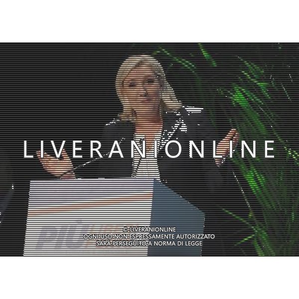 Covegno Enf Europe of Nations and Freedom - Piu\' liberi piu\' forti. Un\'altra Europa e\' possibile Milano - 28.01.2016 Nella Foto:Marine Le Pen Francia /Ph.Vitez-Ag. Aldo Liverani