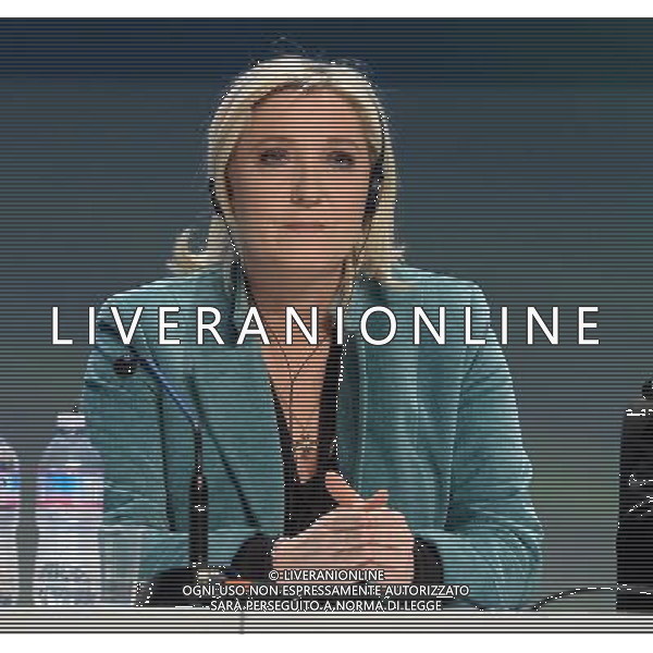 Covegno Enf Europe of Nations and Freedom - Piu\' liberi piu\' forti. Un\'altra Europa e\' possibile Conferenza Stampa Milano - 29.01.2016 Nella Foto:Marine Le Pen /Ph.Vitez-Ag. Aldo Liverani