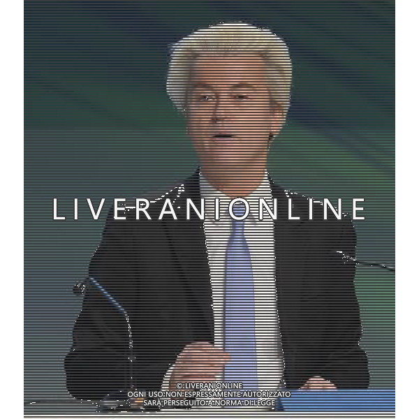Covegno Enf Europe of Nations and Freedom - Piu\' liberi piu\' forti. Un\'altra Europa e\' possibile Conferenza Stampa Milano - 29.01.2016 Nella Foto:Geert Wlders /Ph.Vitez-Ag. Aldo Liverani