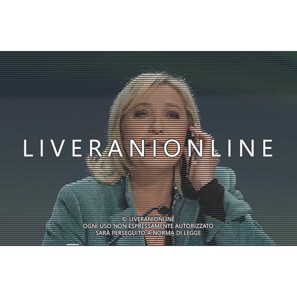 Covegno Enf Europe of Nations and Freedom - Piu\' liberi piu\' forti. Un\'altra Europa e\' possibile Conferenza Stampa Milano - 29.01.2016 Nella Foto:Marine Le Pen /Ph.Vitez-Ag. Aldo Liverani