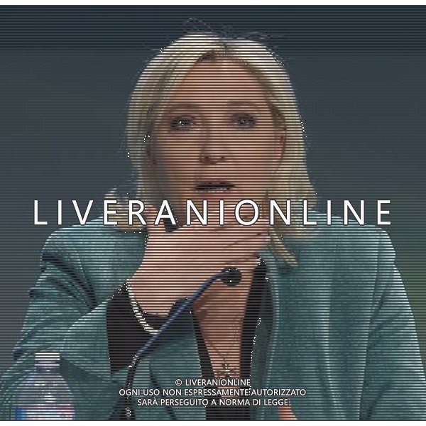 Covegno Enf Europe of Nations and Freedom - Piu\' liberi piu\' forti. Un\'altra Europa e\' possibile Conferenza Stampa Milano - 29.01.2016 Nella Foto:Marine Le Pen /Ph.Vitez-Ag. Aldo Liverani