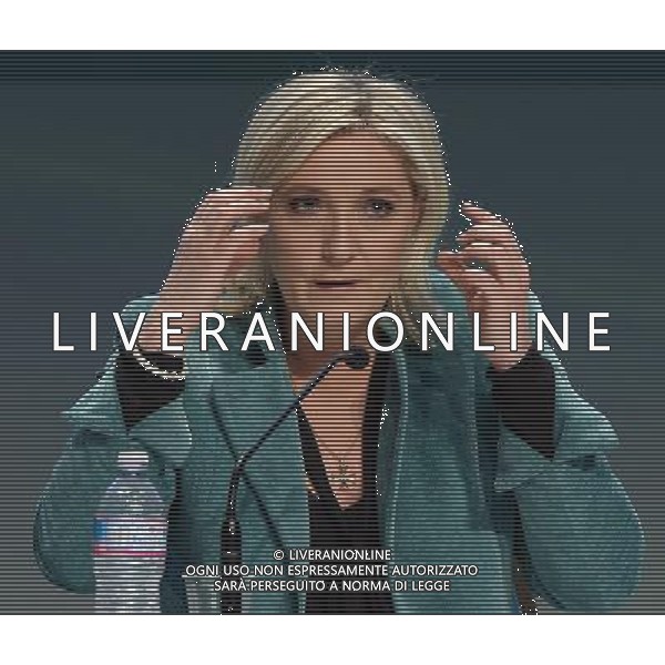 Covegno Enf Europe of Nations and Freedom - Piu\' liberi piu\' forti. Un\'altra Europa e\' possibile Conferenza Stampa Milano - 29.01.2016 Nella Foto:Marine Le Pen /Ph.Vitez-Ag. Aldo Liverani