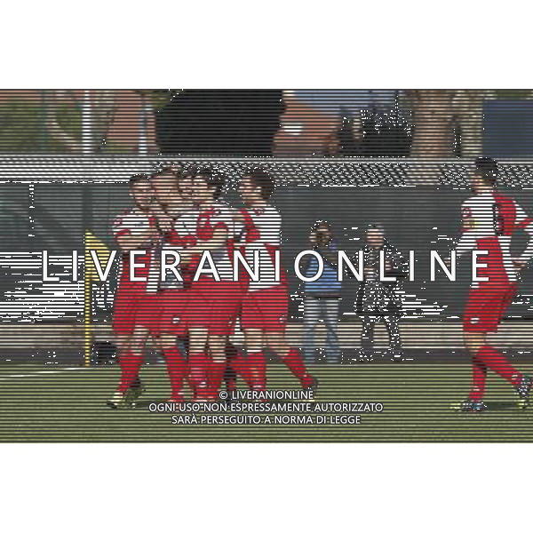 RIMINI vs LUPA ROMA, Campionato Lega Pro, Girone B, 20» giornata, 30/01/2016, nella foto: L\'ESULTANZA DEL RIMINI, PER L\' 1 A 0, ph.Claudio Zamagni/AGENZIA ALDO LIVERANI S.A.S.