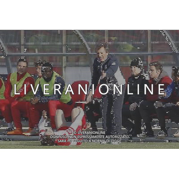 RIMINI vs LUPA ROMA, Campionato Lega Pro, Girone B, 20» giornata, 30/01/2016, nella foto: L\'ALLENATORE ACORI, RIMPROVERA UN SUO GIOCATORE, ph.Claudio Zamagni/AGENZIA ALDO LIVERANI S.A.S.