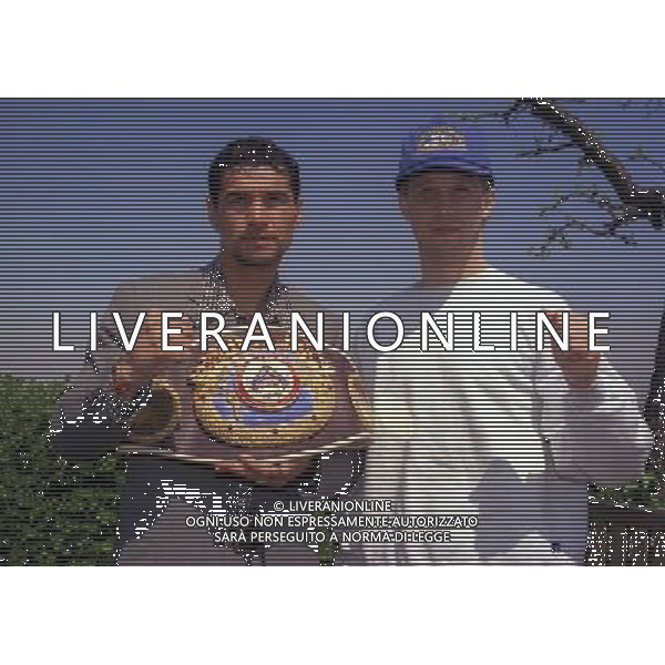 15-04-1997 MILANO TERRAZZA MARTINI CONFERENZA STAMPA GIOVANNI PARISI CON HAROLD MILLER NELLA FOTO GIOVANNI PARISI CON HAROLD MILLER AG ALDO LIVERANI SAS